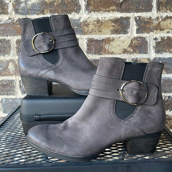 Paul Green Leather Ankle Boots Size UK 7.5 - Picture 1 of 7